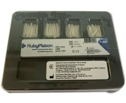 Дерев'яні клини RubyPlaton,100 шт(білі)