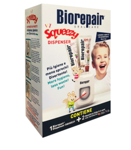 BIOREPAIR Диспенсер Веселый мышонок и 2 пасты земляника + виноград
