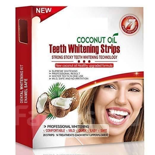 Полоски для отбеливания зубов с кокосовым маслом Beaver Teeth Whitening Coconut Oil Strips Red