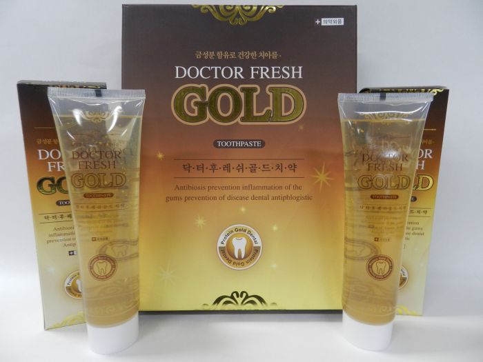 Зубная паста Doctor Fresh Gold с нано частицами золота, 200 г