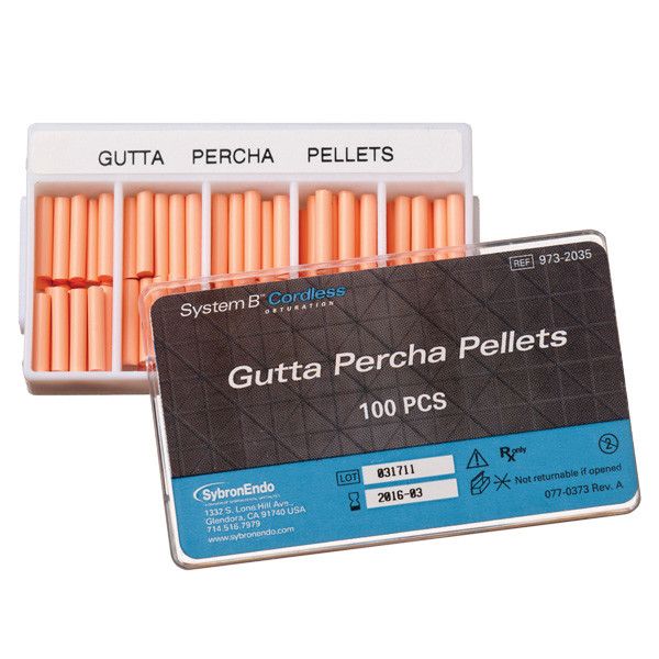System B Cordless Gutta Percha Pellets /System B Cordless гутаперча пелети, SybronEndo США