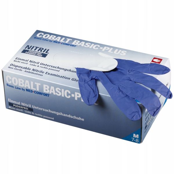 Перчатки нитриловые без пудры Ampri COBALT BASIC-PLUS 200 шт./уп.,СИНИЕ М упаковка 200 шт.