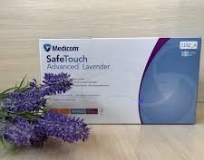 Нитриловые перчатки safe touch medicom цвет фиолетовый лаванда ,уп/100 шт.