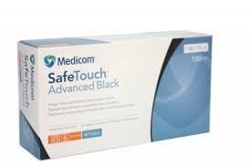 Перчатки нитриловые medicom SafeTouch 100 шт./уп.ЧЕРНЫЕ