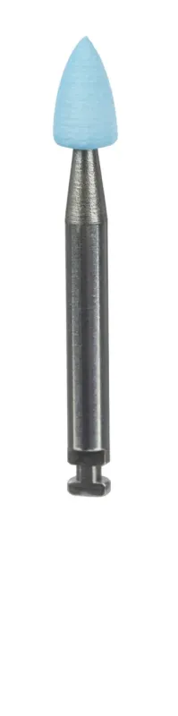 Головка полировальная, резиновая, Jiffy Голубая-ультрафиниш, форма - пламя