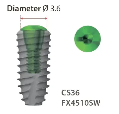 Винт фиксирующий SuperLine винт-заглушка (закрывающий) универсальный, диам. = 3.6мм, № CS36