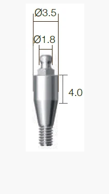 Абатмент SuperLine кульковий, діам. = 3.5мм, висота ясен = 4.0мм, № BAB354018