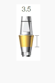 Абатмент двойной SuperLine с шестигранником, диам. = 4.5мм, высота десен = 3.5мм, № DAB4535HL