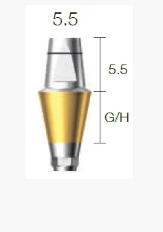 Абатмент двойной SuperLine с шестигранником, диам. = 5.5мм, высота десен = 5.5мм, № DAB5555HL