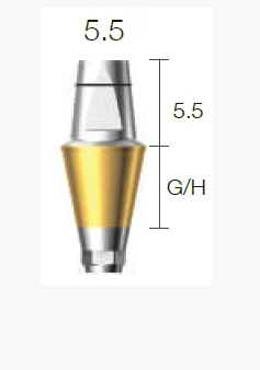 Абатмент подвійний SuperLine із шестигранником, діам. = 5.5мм, висота ясен = 5.5мм, № DAB5555HL