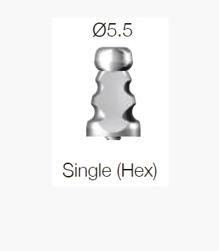 Трансфер SuperLine отпечаточный, винтовой абатмент, уровень имплантата, закрытая ложка, с 6-гранником, диам. = 5.5мм, № STF55SL