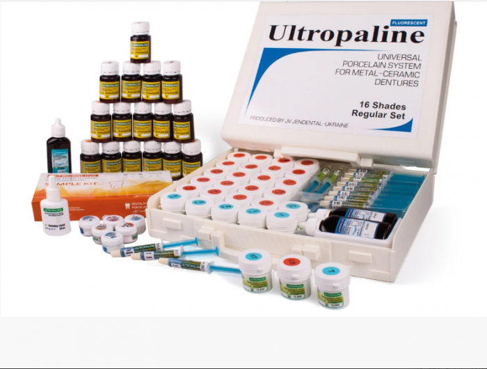 Фарфорова маса Ultropaline Набір пробний Sample Kit, комплект: 21.5г + 30мл, колір А2