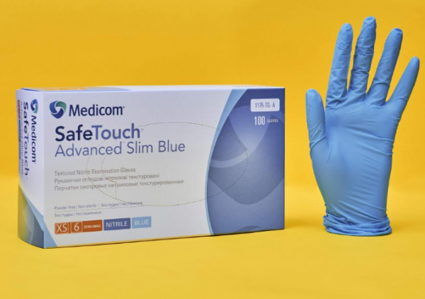 Перчатки нитриловые medicom SafeTouch 100 шт./уп, (голубые,3 г) XS Перчатки нитриловые medicom SafeTouch 100 шт./уп, (голубые,3 г) XS
