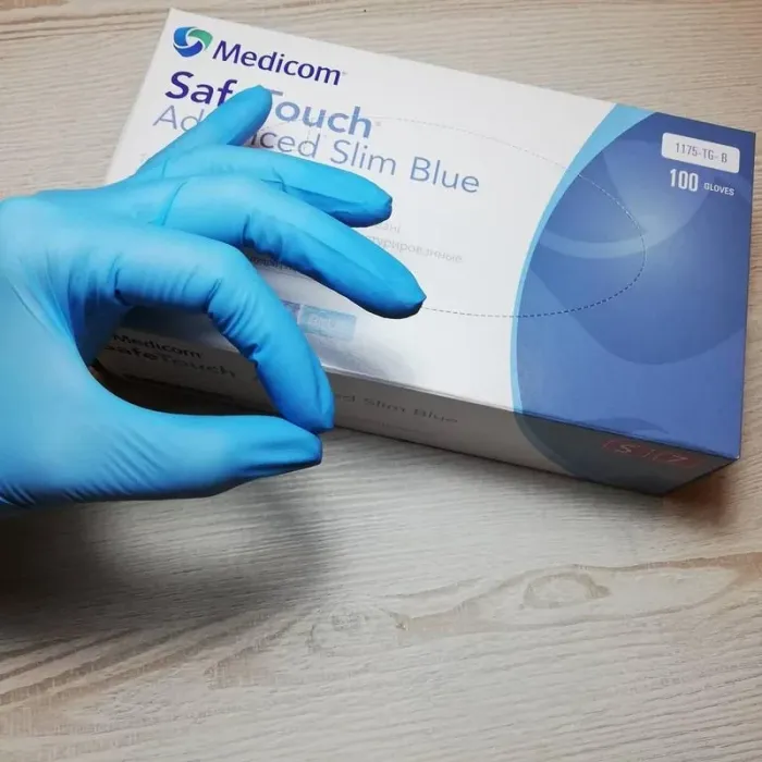 Рукавички без пудри нітрилові Medicom SafeTouch 100 шт/уп. розмір L