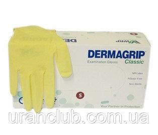 Перчатки латексные Dermagrip CLASSIC, WRP (Дермагрип ) 100шт.\уп