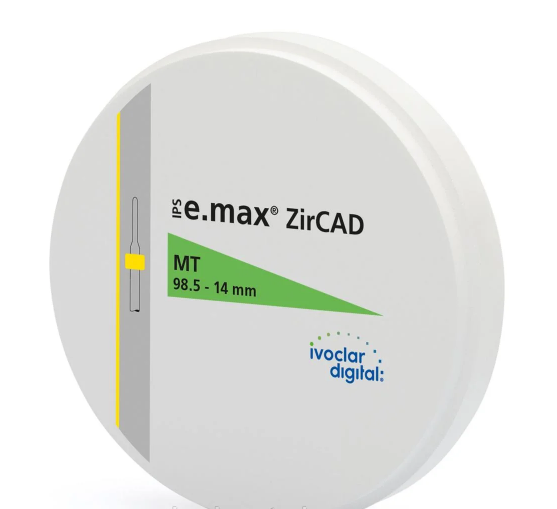Циркониевый диск IPS e.max ZirCAD для CAD/CAM оборудования MT 98.5-14мм/1
