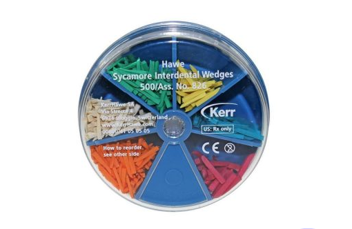 Клинья Sycamore Interdental Wedges, Kerr (США) упаковка Набор в диспенсер 826, 500 шт/уп