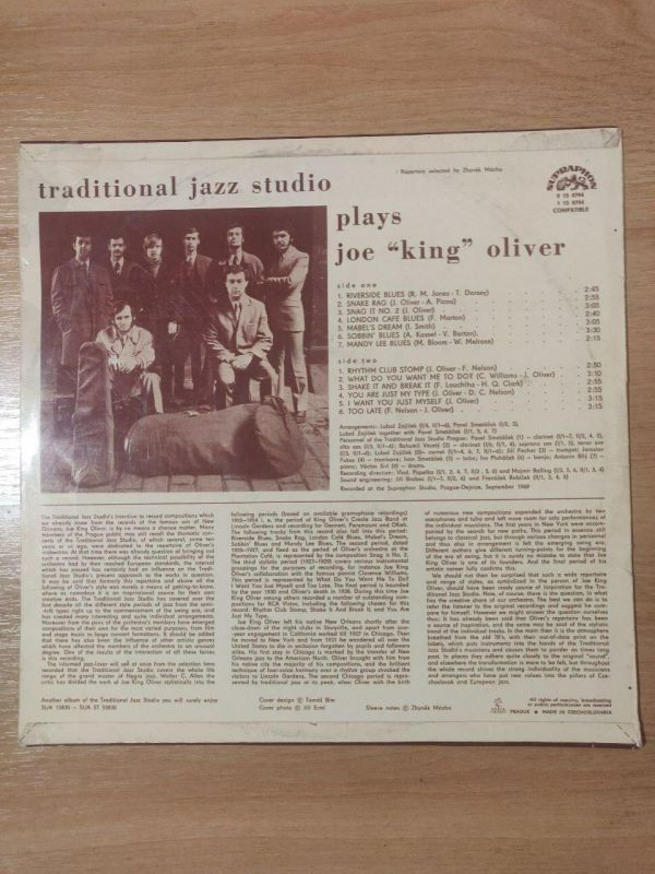 Виниловая пластинка Traditional Jazz Studio ‎– Plays Joe “King” Oliver, 1970