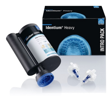 Полиэфирный оттискной материал Идентиум (Identium) Heavy (картридж 380мл, 10 динамических насадок, адгезив 10 мл, Light body 50 мл, 6 смесительных насадок)