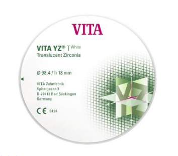 Цирконий VITA YZ T транслюцентного, цвет white-T, d 98.4мм, h 14мм