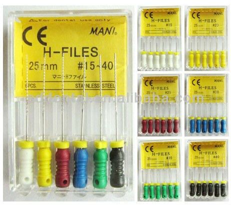 H-Files ручные файлы PERFECT, 25 мм (6 шт) № 25