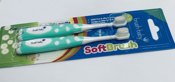 Brush-baby Зубная щетка Softbrush 0-3 года, 2шт.