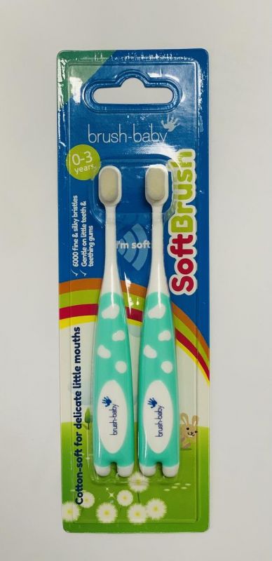 Brush-baby Зубная щетка Softbrush 0-3 года, 2шт.