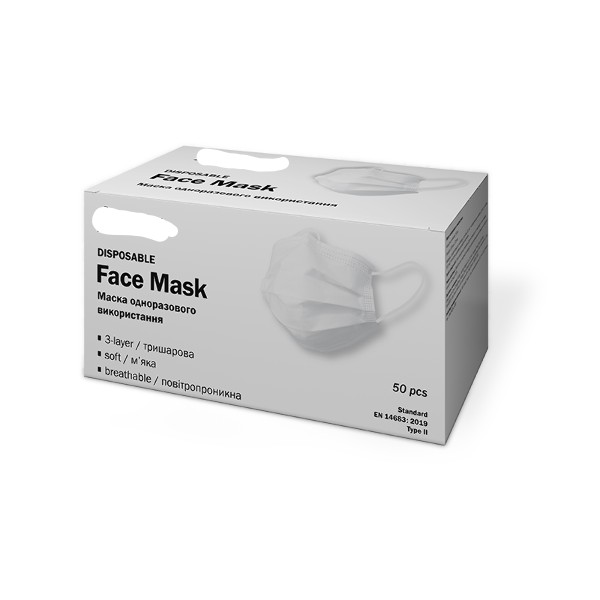 Маска одноразового использования 50 шт./уп.