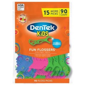 DenTek Детские флоссы с держателями, дикий фрукт, 90 шт.