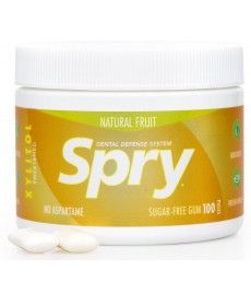Spry Натуральная жевательная резинка 100 шт. фруктовая с ксилитом