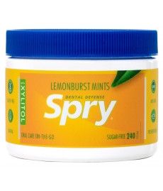 Spry Натуральные драже с ксилитом, 240 шт. лимонный взрыв
