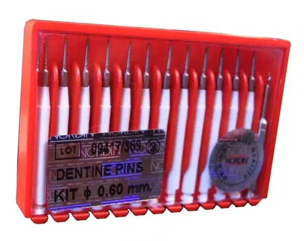 Парапульпарные штифты nordin, 12шт.+развертка