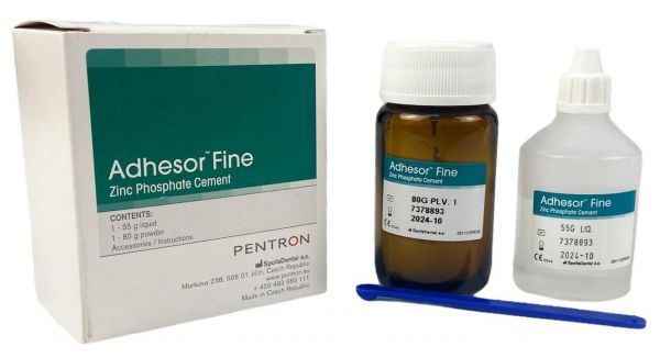 Цинк-фосфатний цемент для пломбування ADHESOR ADHESOR FINE 80гр +55 гр. Цинк-фосфатний цемент для пломбування ADHESOR ADHESOR FINE 80гр +55 гр.
