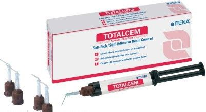 Самопротравливающийcя самоадгезивный композитный цемент TOTAL CEM Itena (тотал Цем) 1 шпр. 8 гр. А2