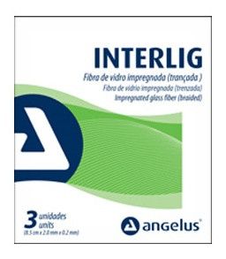 Angelus Interlig - стрічка для шинування, просочена композитом (3 смужки по 8,5 см * 2 мм * 0,2 мм) 