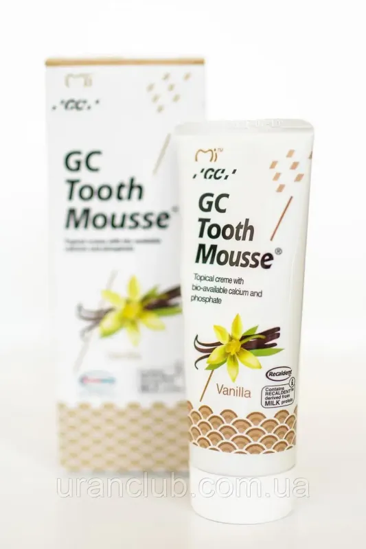 Реминерализующий гель Tooth Mousse Ваниль, GC Тусс мусс, ДжиСи 35 мл. гель для зубов