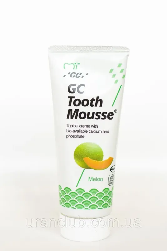 Реминерализующий гель Tooth Mousse Дыня, GC Тусс мусс, ДжиСи 35 мл. гель для зубов