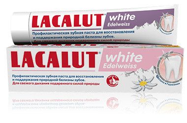 Зубна паста LACALUT white Edelweiss (Лакалут вайт Едельвейс) 75 мл Зубна паста LACALUT white Edelweiss (Лакалут вайт Едельвейс) 75 мл