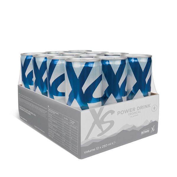 XS™ Power Drink Энергетический напиток со вкусом тропических фруктов (12 банок x 250 мл)