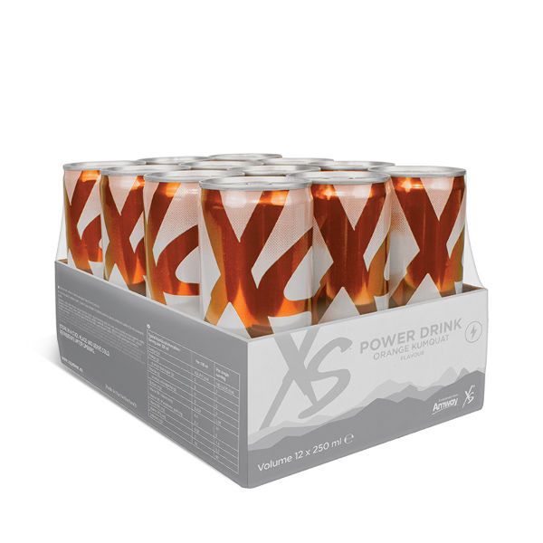 XS™ Power Drink Энергетический напиток со вкусом апельсина и кумквата (12 банок x 250 мл)