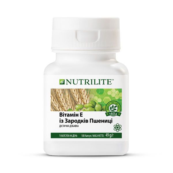 Nutrilite Вітамін Е із зародків пшениці (100 капсул)