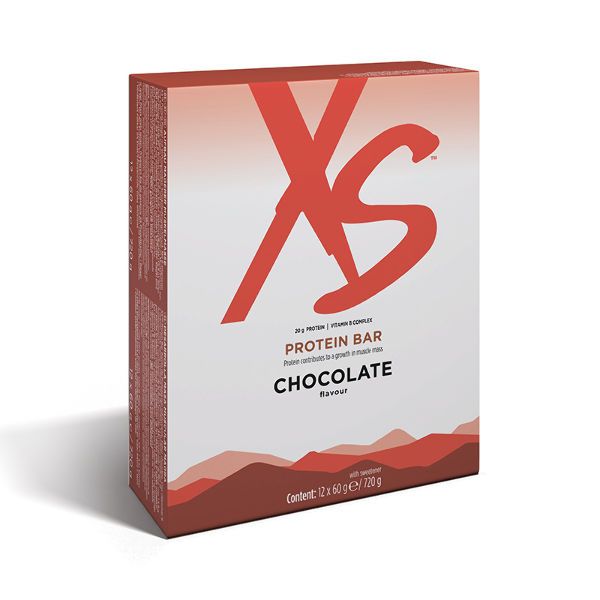 XS Протеиновый батончик со вкусом шоколада (12 батончиков x 60 г e / 720 г)