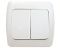 Вимикач (внутр.проводка) 1-кл, 2-кл Аско (білий) 