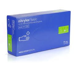 Рукавички нітрилові нітрилекс NITRYLEX basic уп./100 шт. nitrilex S басик базик медицини, косметології, тату