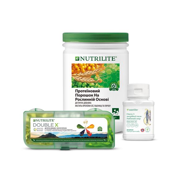 Nutrilite Базове Тріо з Double X та новою Омегою (1 набір)