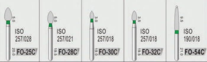 Стоматологічні бори DIAMOND BURS FO