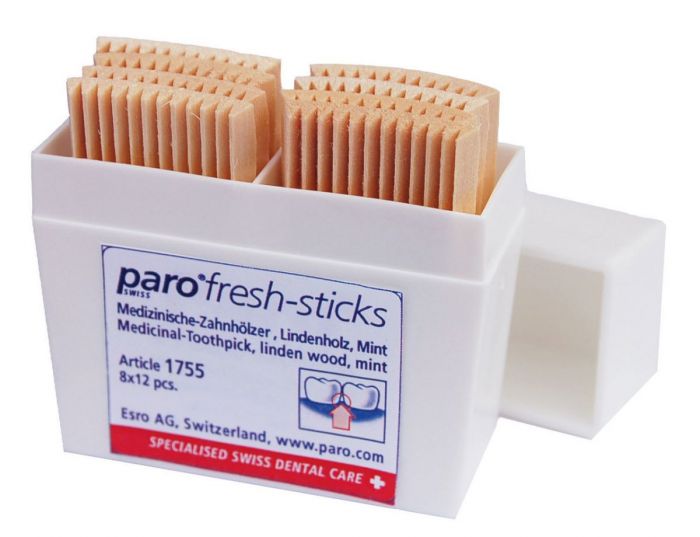 Paro FRESH-STICKS Медичні зубочистки, середнього розміру, з м'ятним смаком, 96 шт/уп.