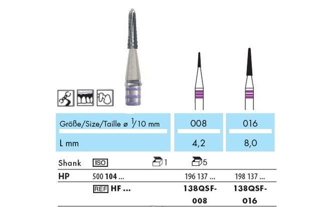 Фреза для контурирования коронок HF138QSF-023