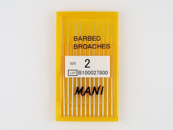 Пульпоэкстракторы ручные Barbed Broaches 52 мм (12шт.), МАNI 2 Пульпоэкстракторы ручные Barbed Broaches 52 мм (12шт.), МАNI 2
