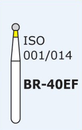 Бор алмазний MANI, 1 шт BR-40EF (ISO 001/014) жовті